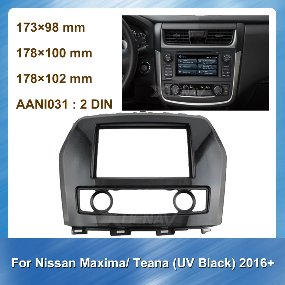 Autorádio Fascia gps navigácie fascia panel na Nissan Maxima Teana UV Black 2016+ Auto DVD Prehrávač rám Audio Rám Príslušenstvo
