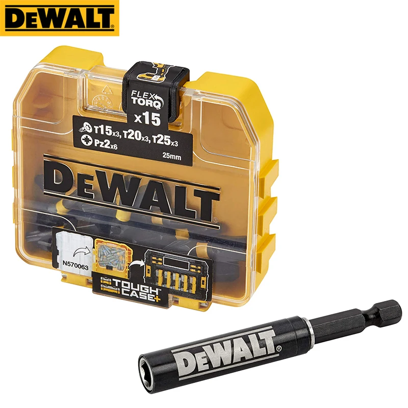 DEWALT DT70522T 16 Kus Skrutku Vplyv Drill Bit Nastavený Kompaktná Magnetická Vodivosť 25 mm Ovládač vrtáka Skrutkovač Bitov