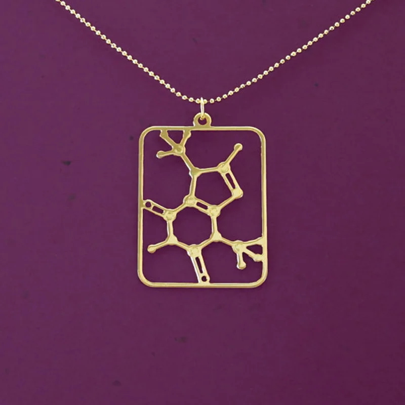 Čokoláda -, ktorý obsahuje teobromín molekuly náhrdelník - chémia náhrdelník zdarma lode